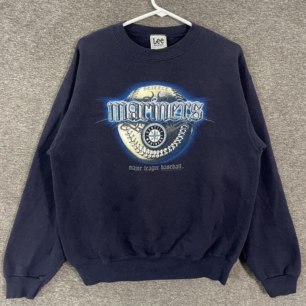 VTG Seattle Mariners Sweatshirt Youth XL Blue MLB Baseball Nordic Gothic Grunge